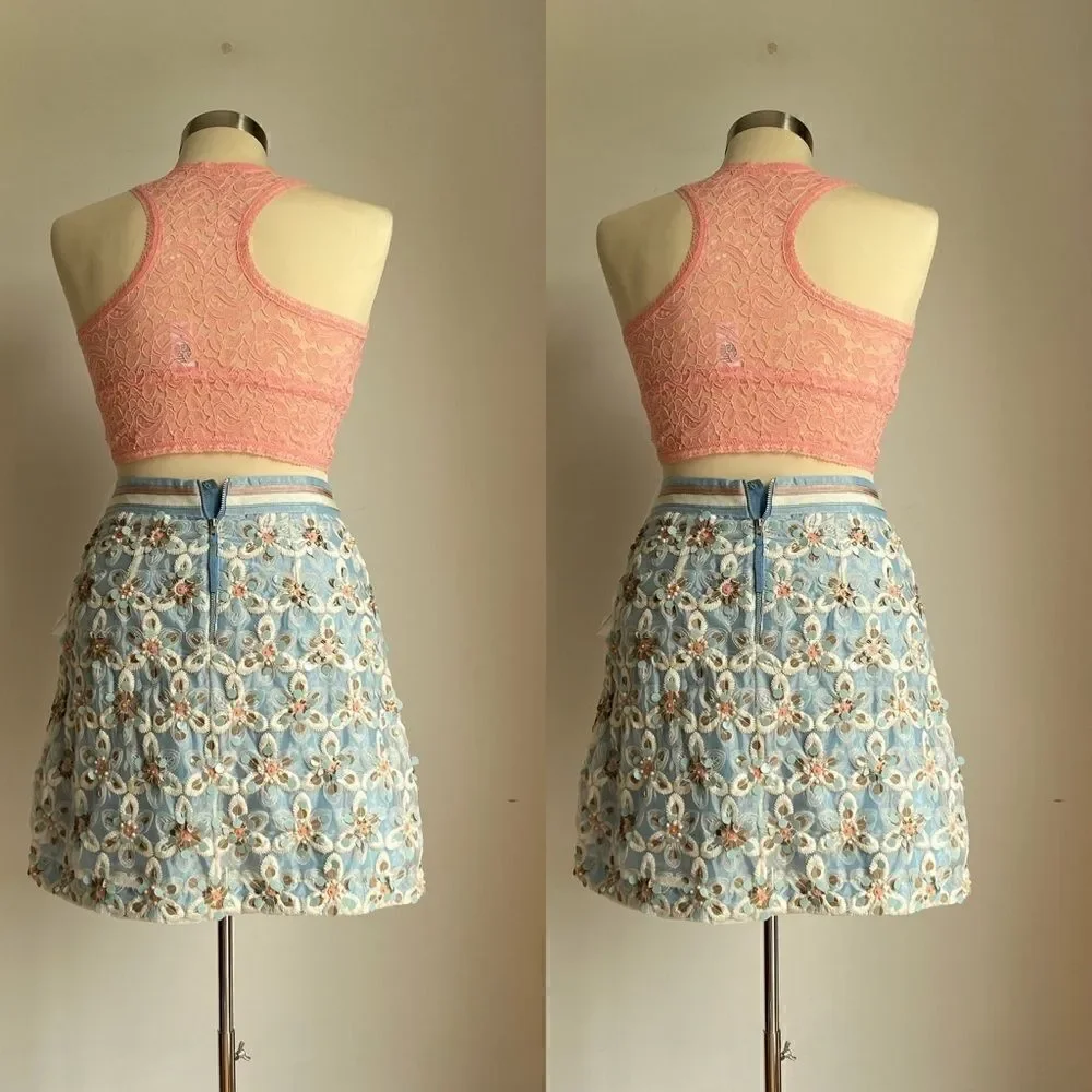 ANTHROPOLOGIE + MAEVEPersephone Beaded Mini Skirt